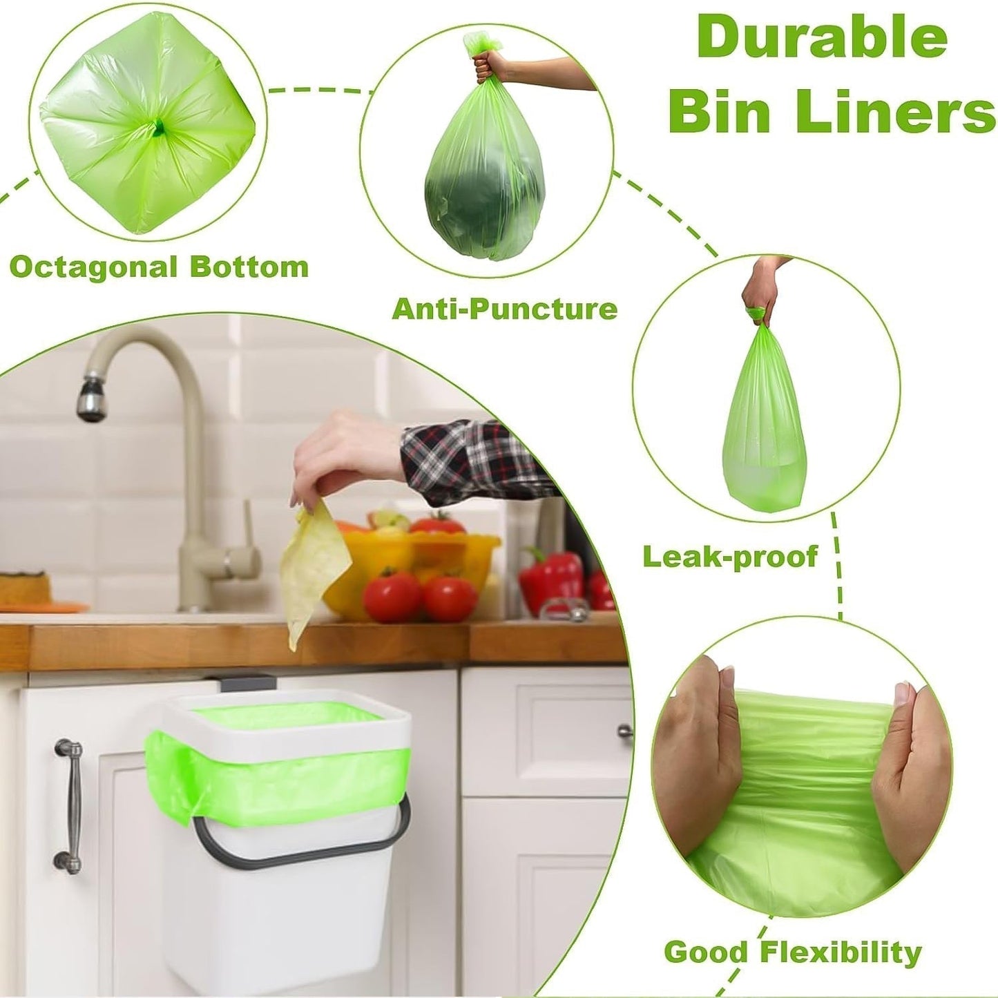Heavy-Duty Garbage Bags - 55 Ã— 40 cm (4 Pc / Set)