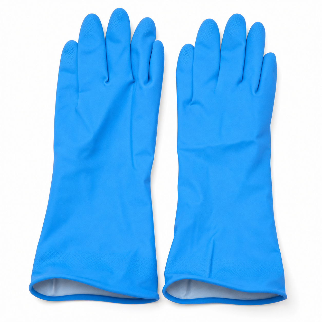 Medium Victor Blue Cleaning Rubber Gloves Reusable Kitchen Dishwash (1 Pair)