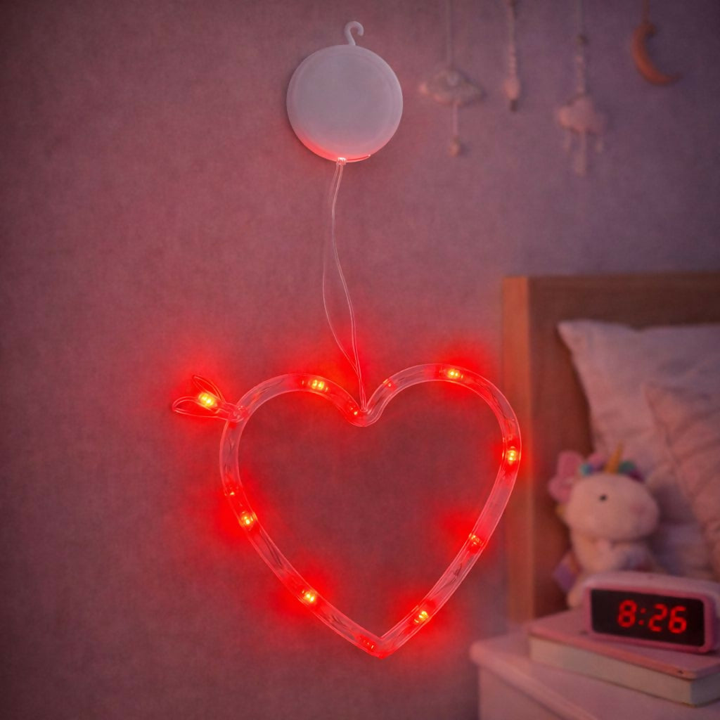 Heart Shape LED Decorative Wall Light for Bedroom, Home & Romantic Decor
