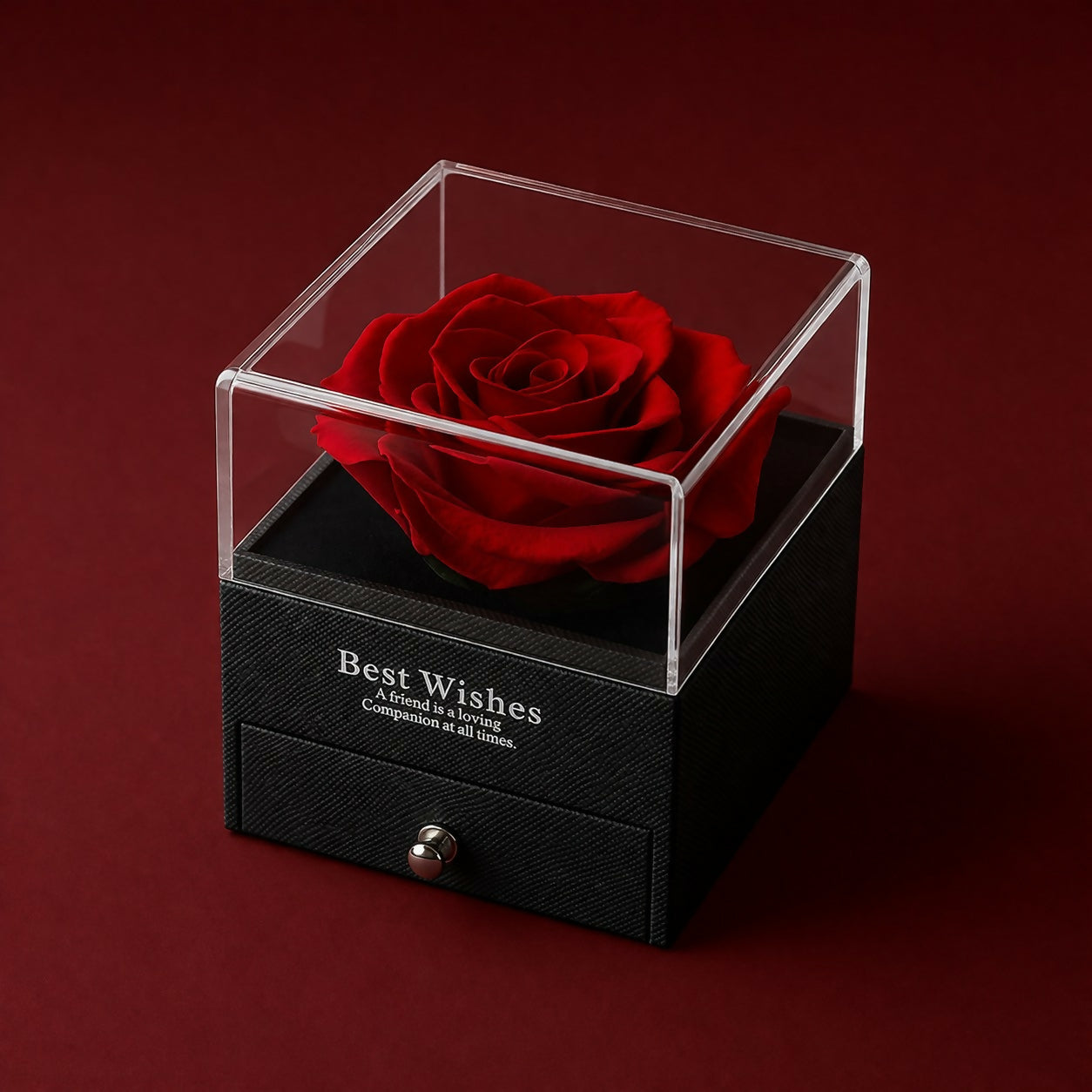 Eternal Rose Gift Box with Necklace Drawer Romantic Gift Decor