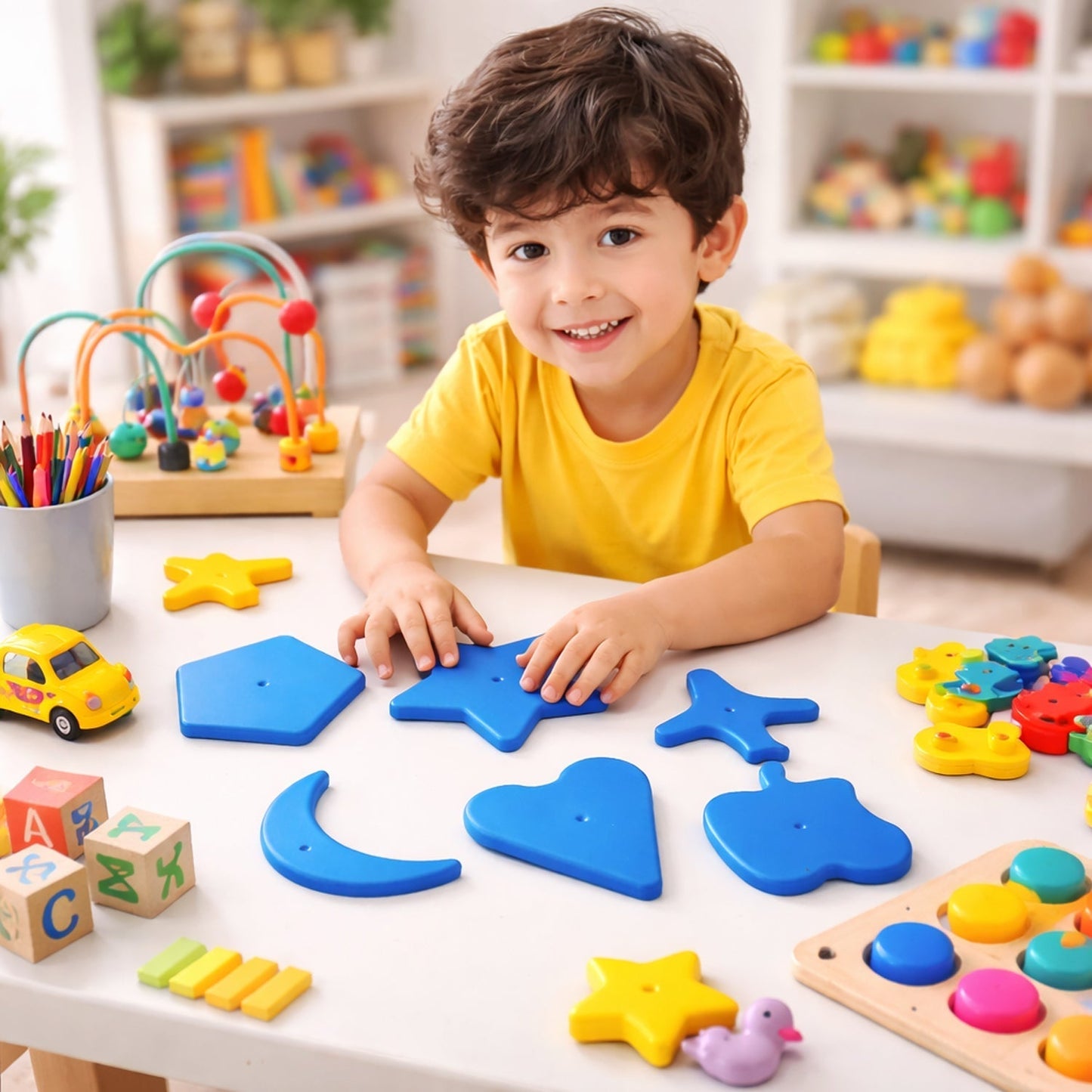Kids Learning Shape Puzzle Toy Set (6 Pc)