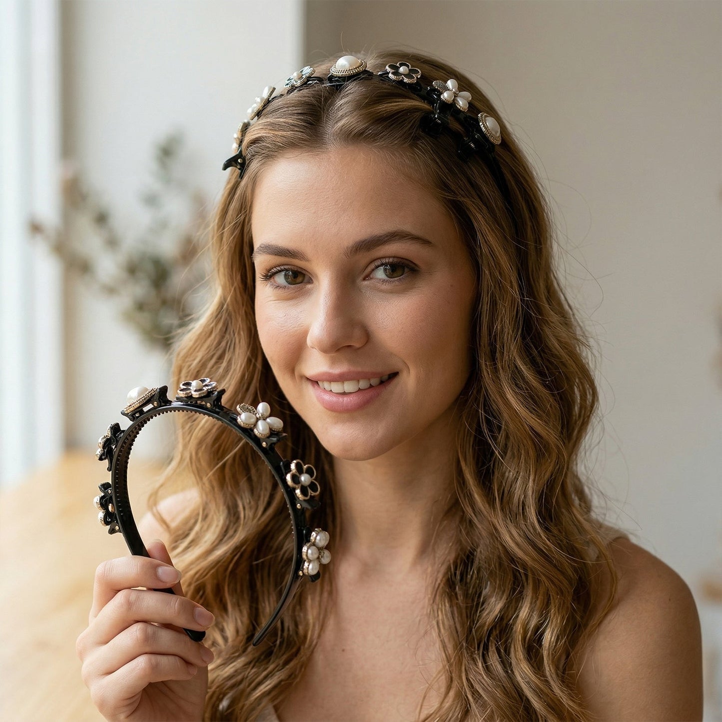Decorative Floral Beaded Hairband for Women & Girls (1 Pc, Mix Design)