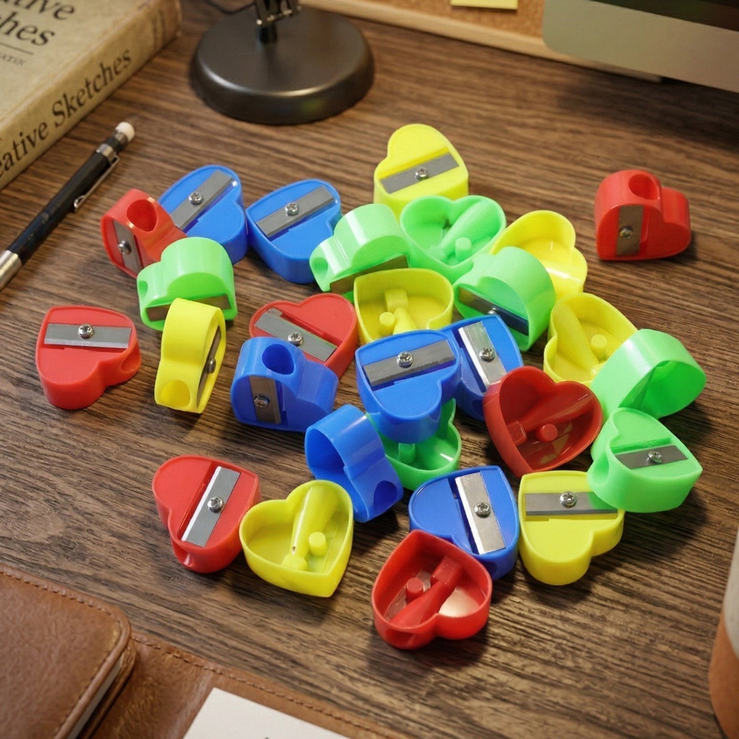 Heart Shape Pencil Sharpener (28 Pc Set)