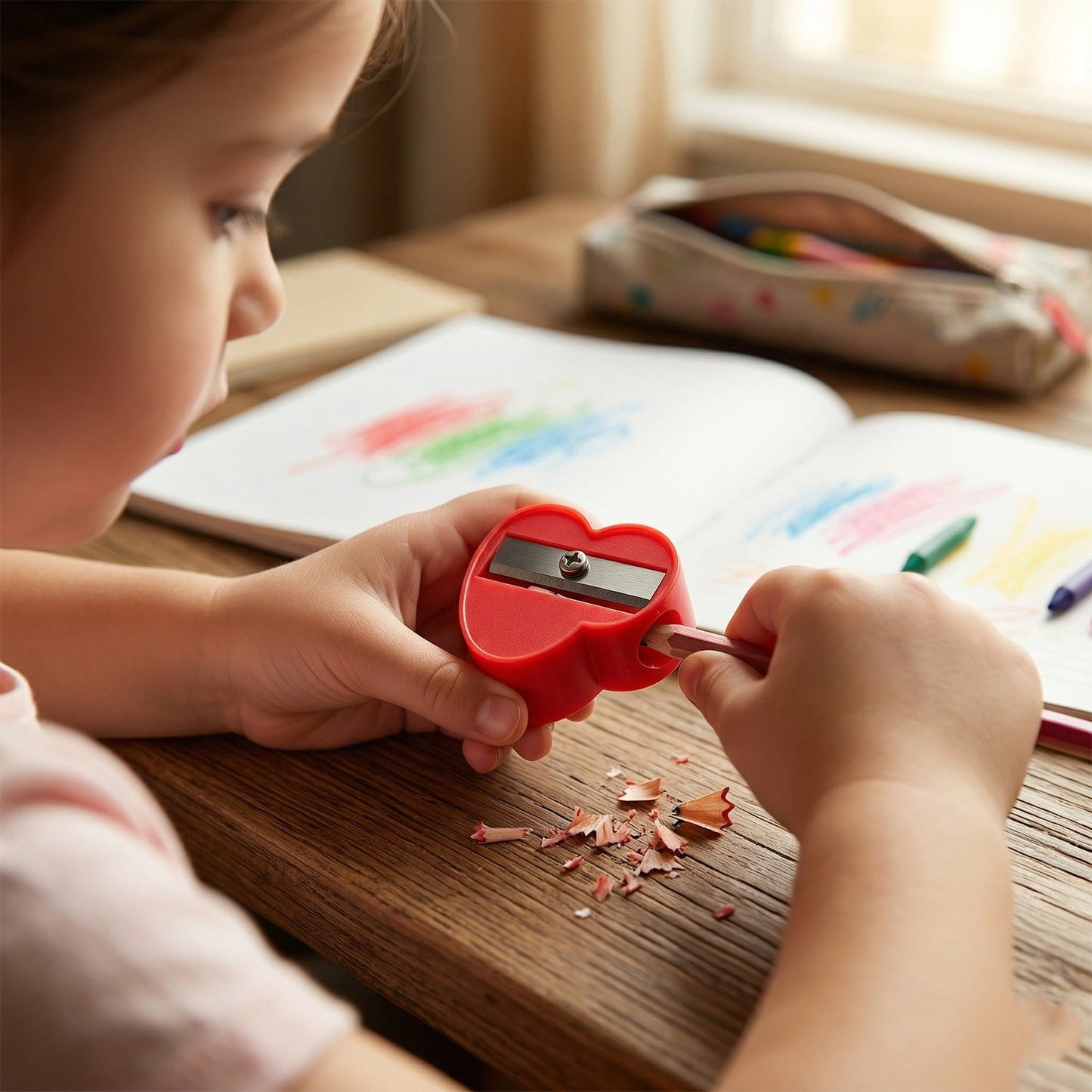 Heart Shape Pencil Sharpener (28 Pc Set)
