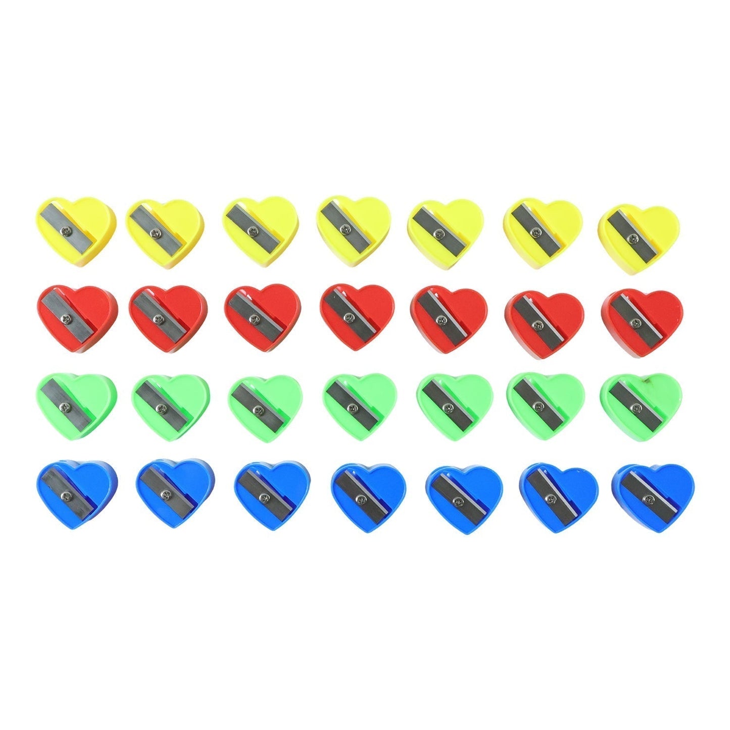 Heart Shape Pencil Sharpener (28 Pc Set)
