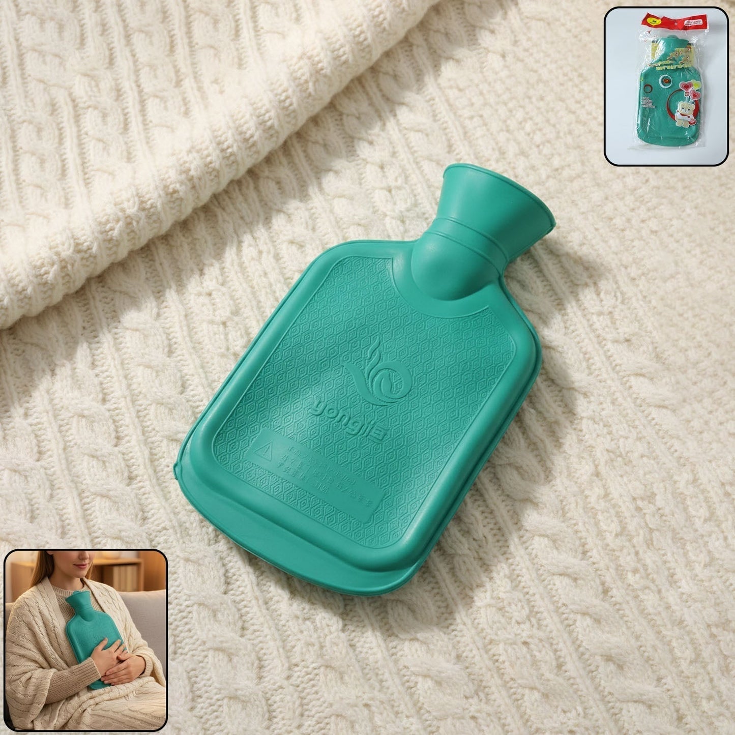 Reusable Hot Water Bottle (26 Ã— 15.5 cm, 1 Pc)