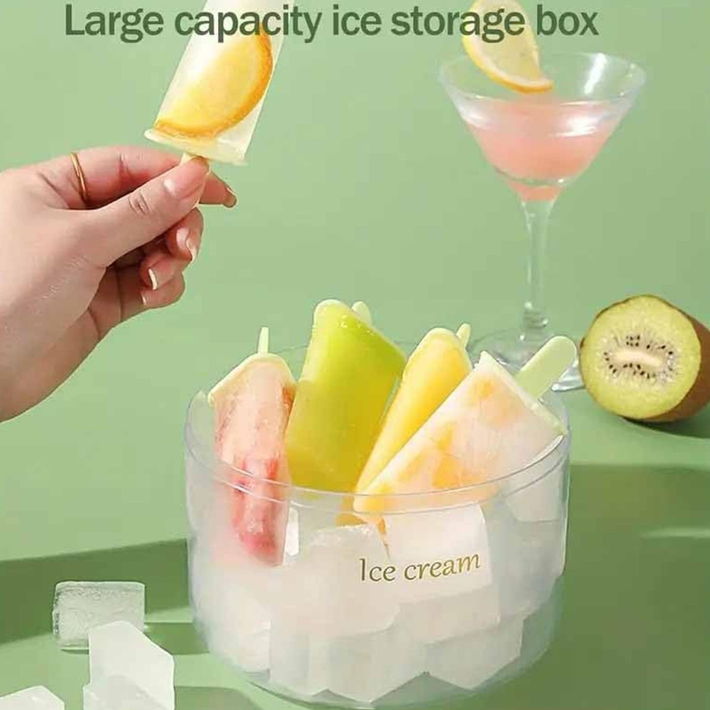 Plastic Ice Candy Maker 8 Mold Set