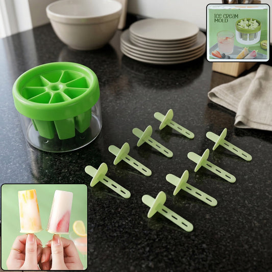 Plastic Ice Candy Maker 8 Mold Set