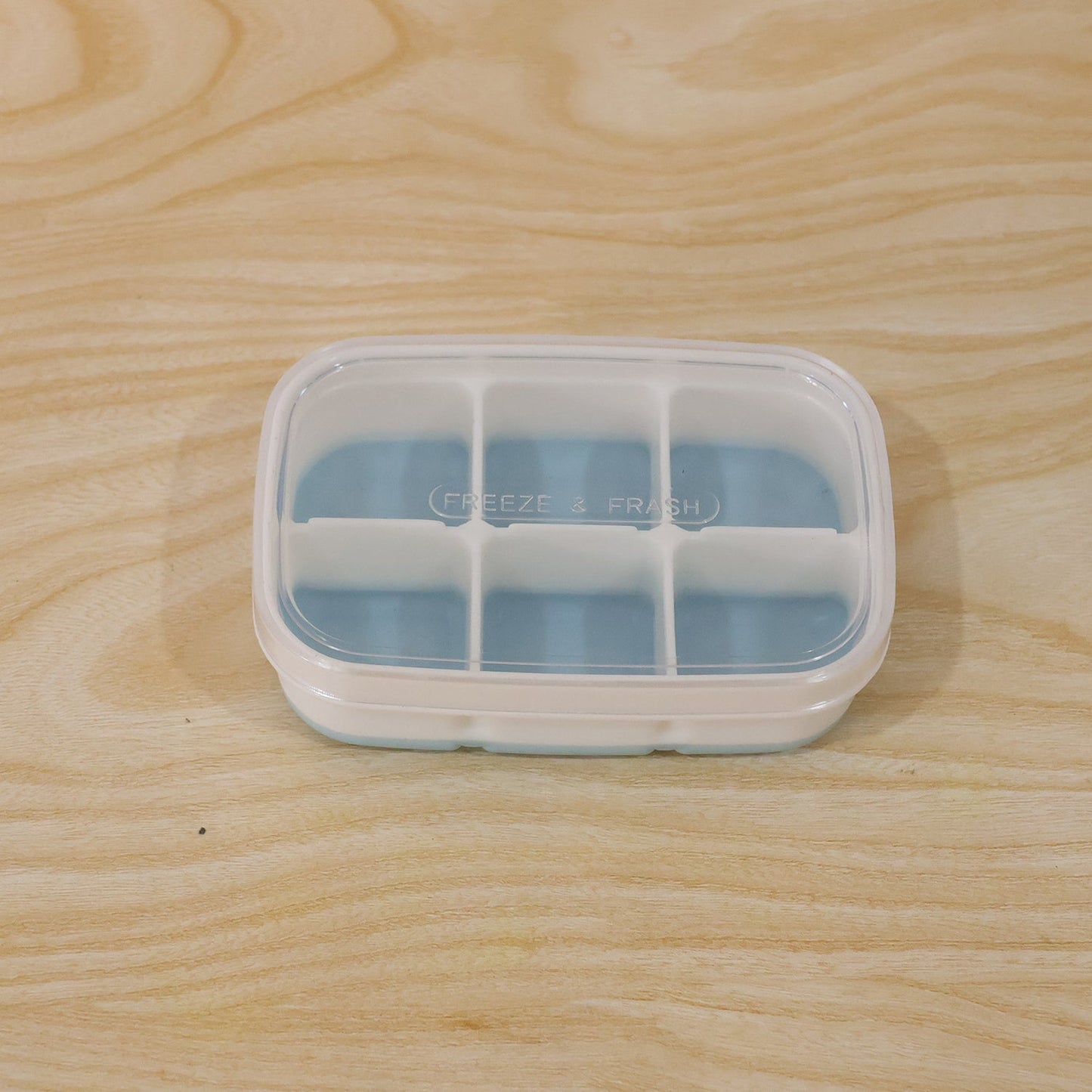 Mini Plastic 6 Cavity Ice Tray - Freeze & Fresh, Compact Ice Cube Tray