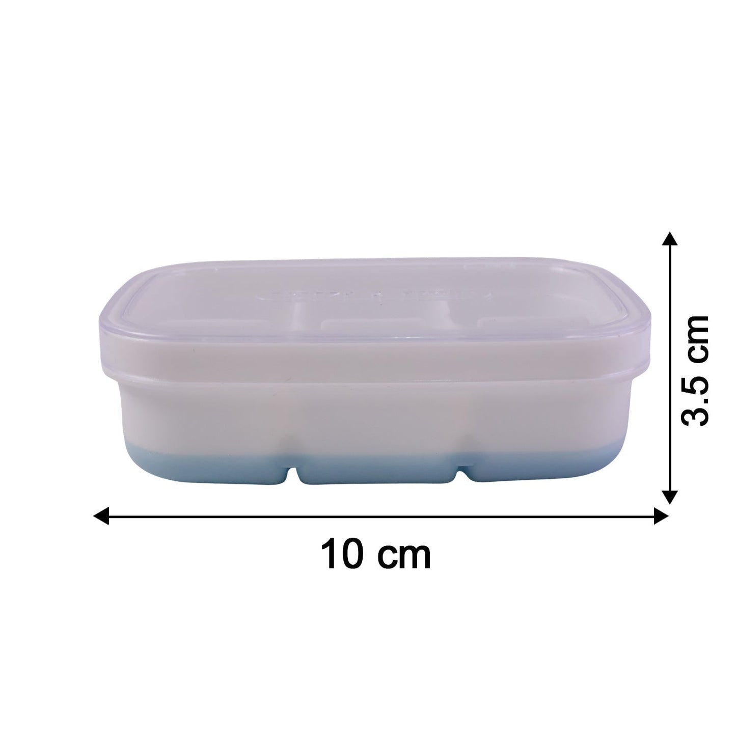 Mini Plastic 6 Cavity Ice Tray - Freeze & Fresh, Compact Ice Cube Tray