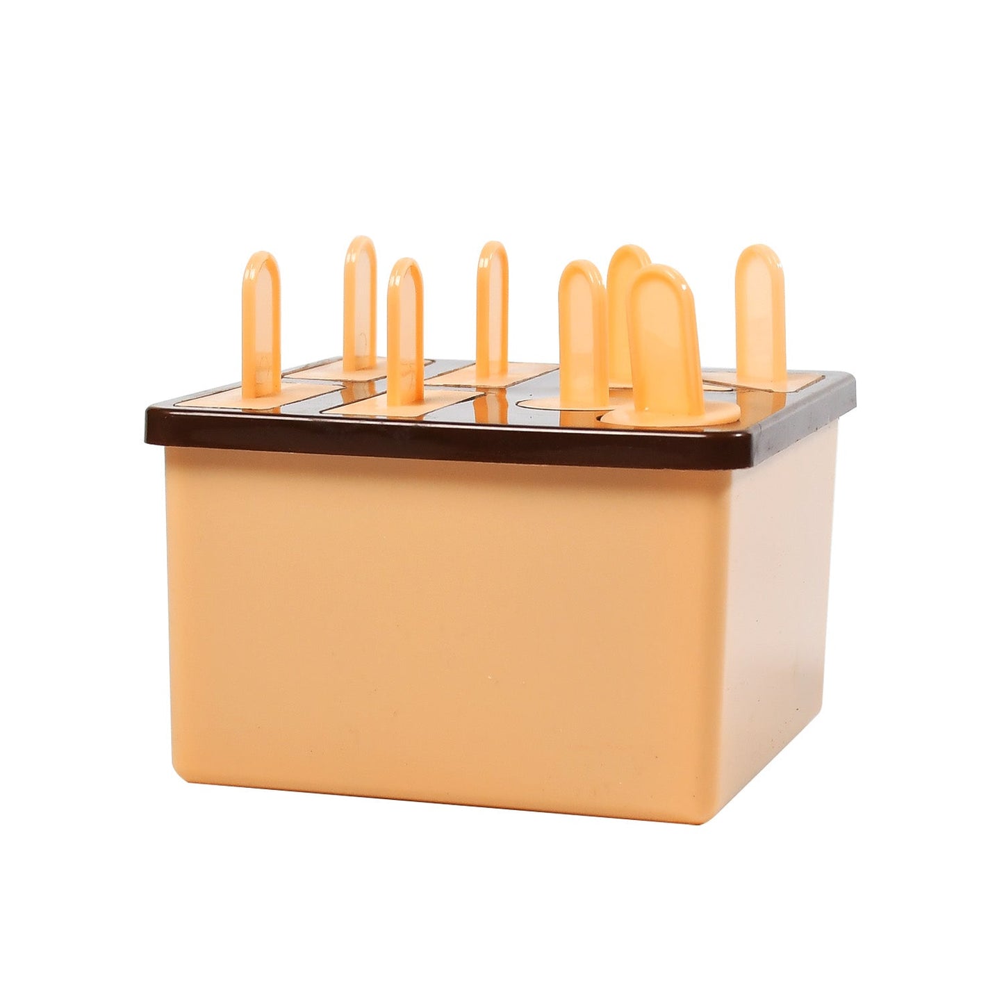 Plastic Kulfi Mold, Kulfi Molds 8 pcs Tray Ice Cream Mold Reusable Frozen Kulfi Maker sicle Sticks Lolly Ice sicle Candy Mold for Children (pink Color)