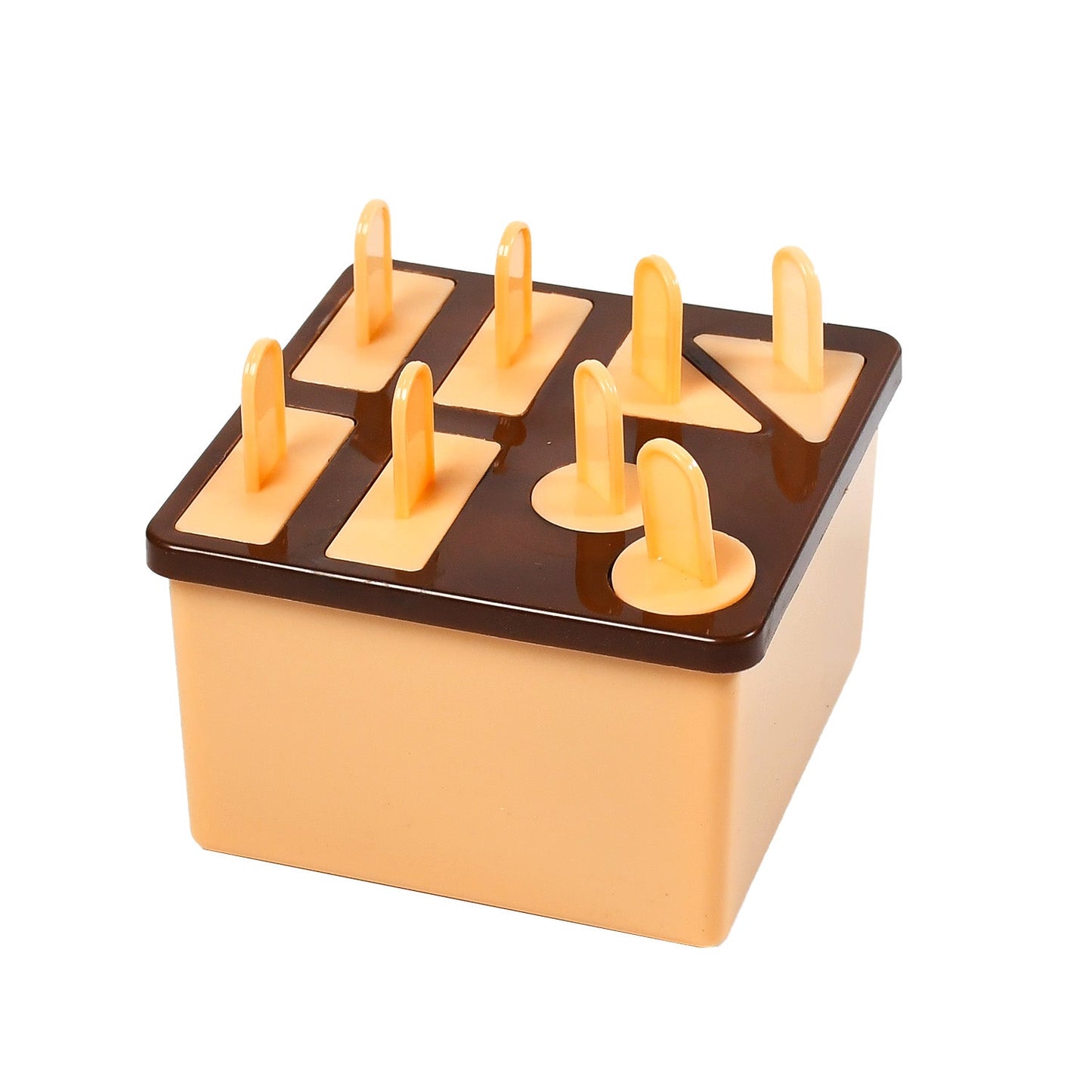 Plastic Kulfi Mold, Kulfi Molds 8 pcs Tray Ice Cream Mold Reusable Frozen Kulfi Maker sicle Sticks Lolly Ice sicle Candy Mold for Children (pink Color)