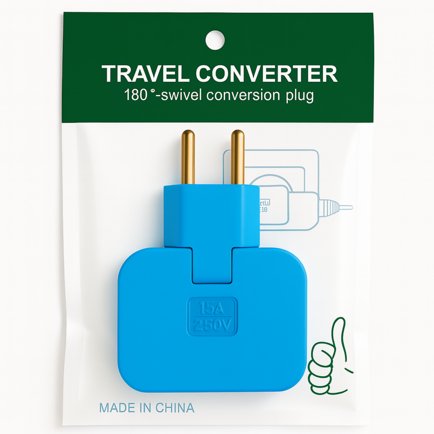 180Â° Swivel Travel Plug Adapter | Universal Power Converter 15A 250V