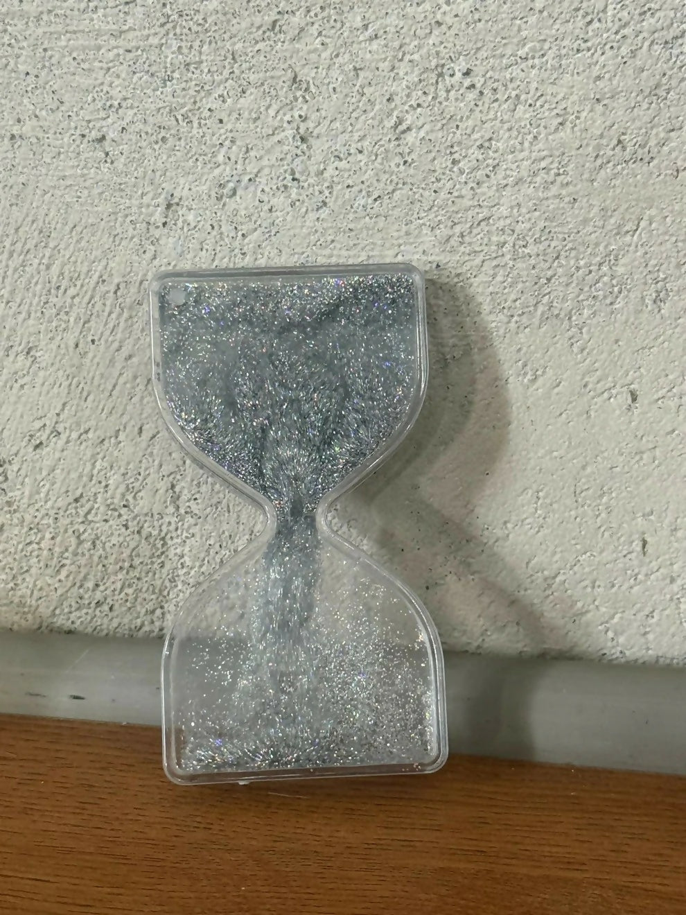 Silver Glitter Liquid Hourglass Timer Desk Toy for Kids & Adults