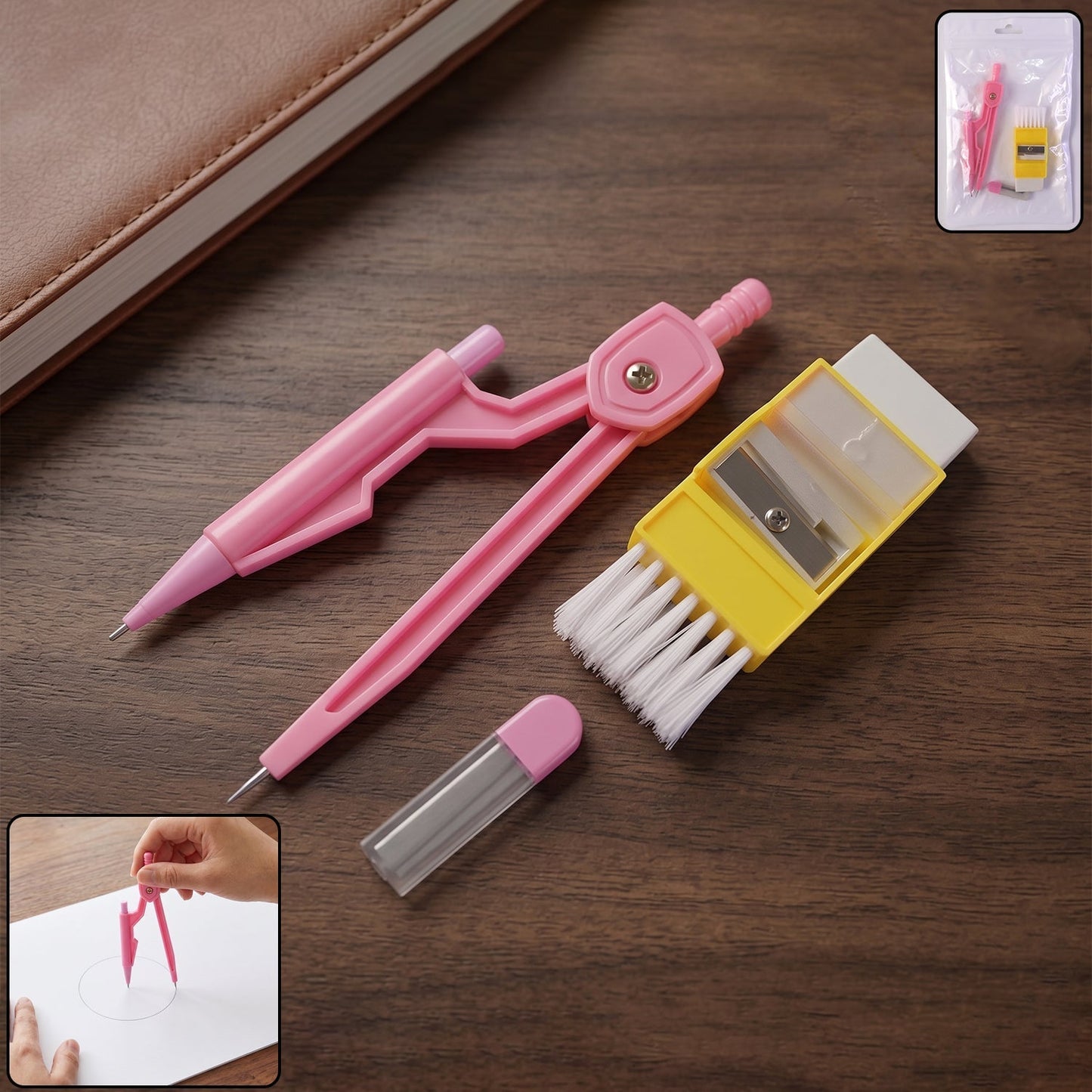 Kids Mini Stationery Set – Complete Geometry Tools for School