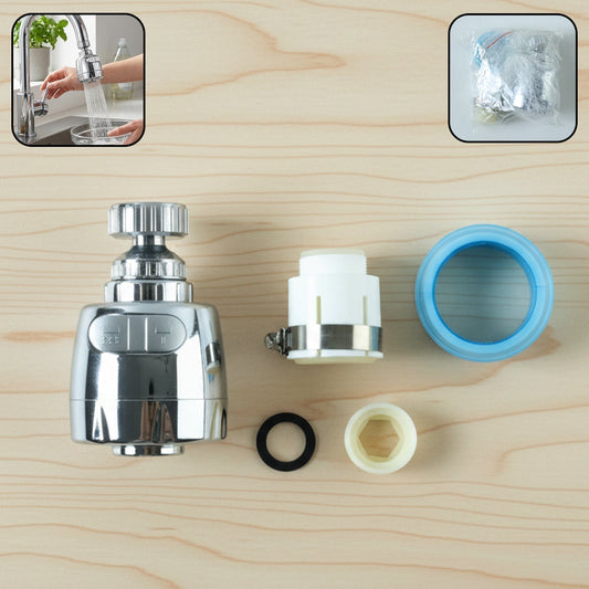 360 Degree Rotating Faucet Water Saving Tap Aerator (1 Set)
