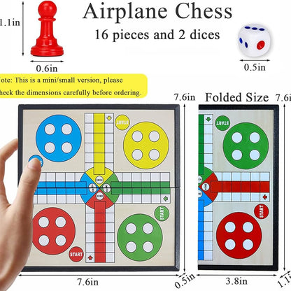 Magnetic Ludo Game Board Portable Travel Game for Kids & Family