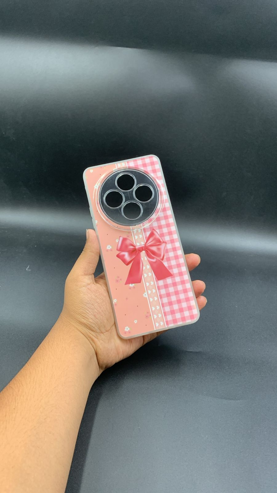 Leopard & Bow Luxury Case with Beaded Charm for Vivo, Samsung, Oppo & more.
