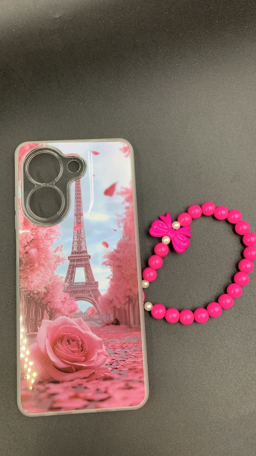 Leopard & Bow Luxury Case with Beaded Charm for Vivo, Samsung, Oppo & more.