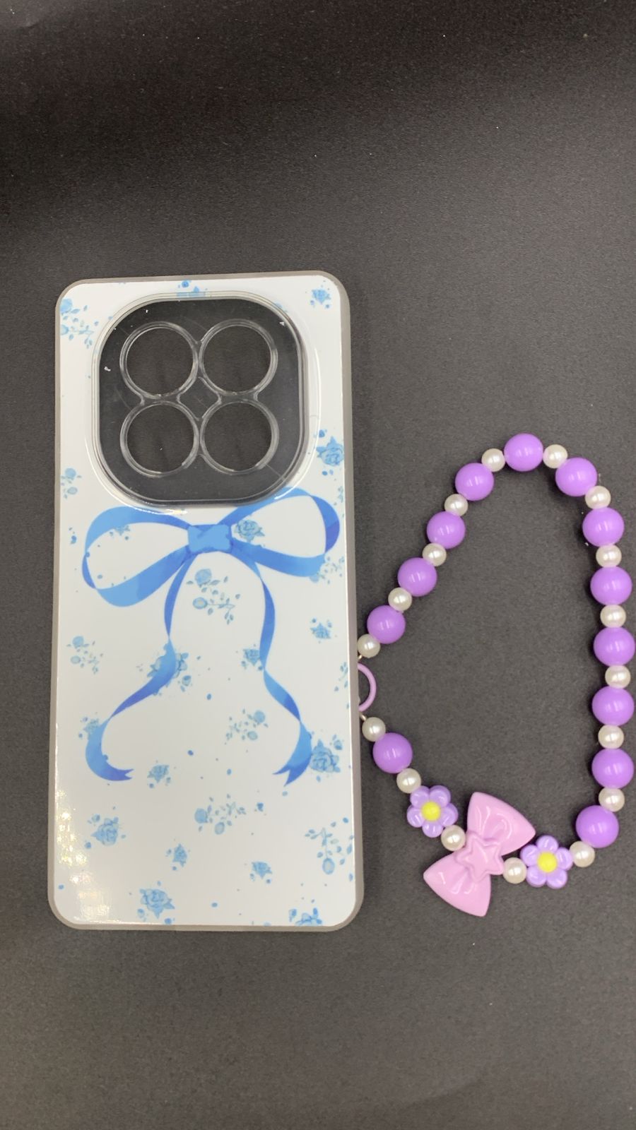 Leopard & Bow Luxury Case with Beaded Charm for Vivo, Samsung, Oppo & more.