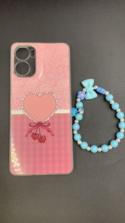 Leopard & Bow Luxury Case with Beaded Charm for Vivo, Samsung, Oppo & more.