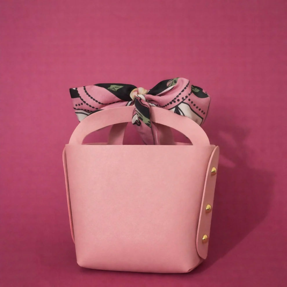 Pink Mini Handbag with Bow Small Cute Carry Purse for Kids