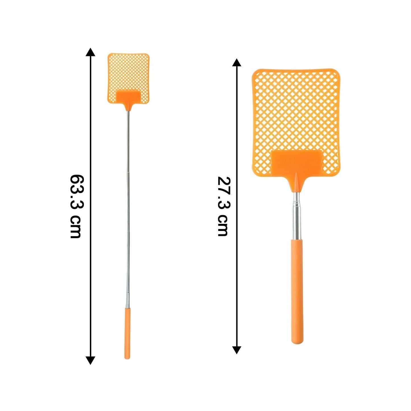 Multipurpose Plastic Fly Swatter With Extendable Handle (1 Pc, 63 Cm)