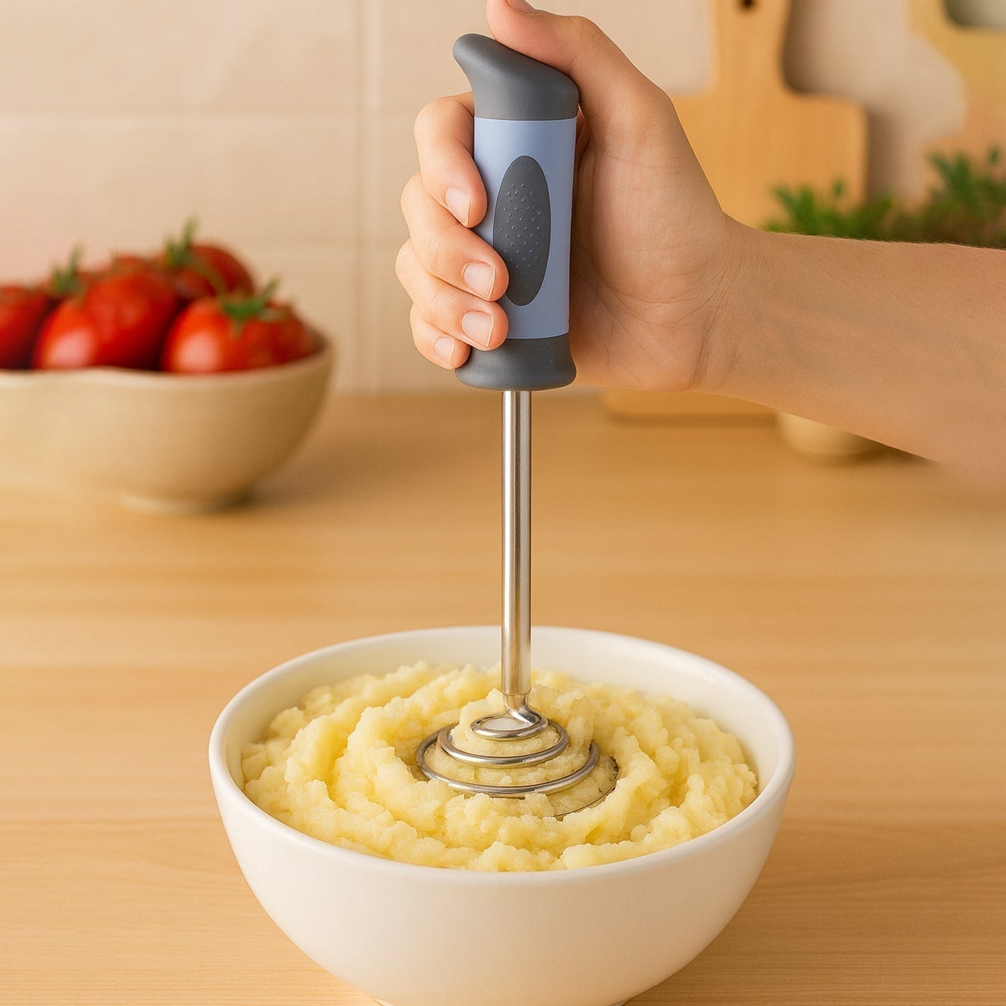 Supermom Spring Oâ€™Masher Heavy Duty Stainless Steel Vegetable & Potato Masher
