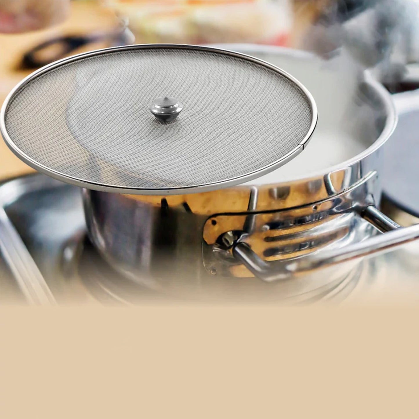 Stainless Steel Fine Mesh Food Net Cover Lid â€“ 8 Inch