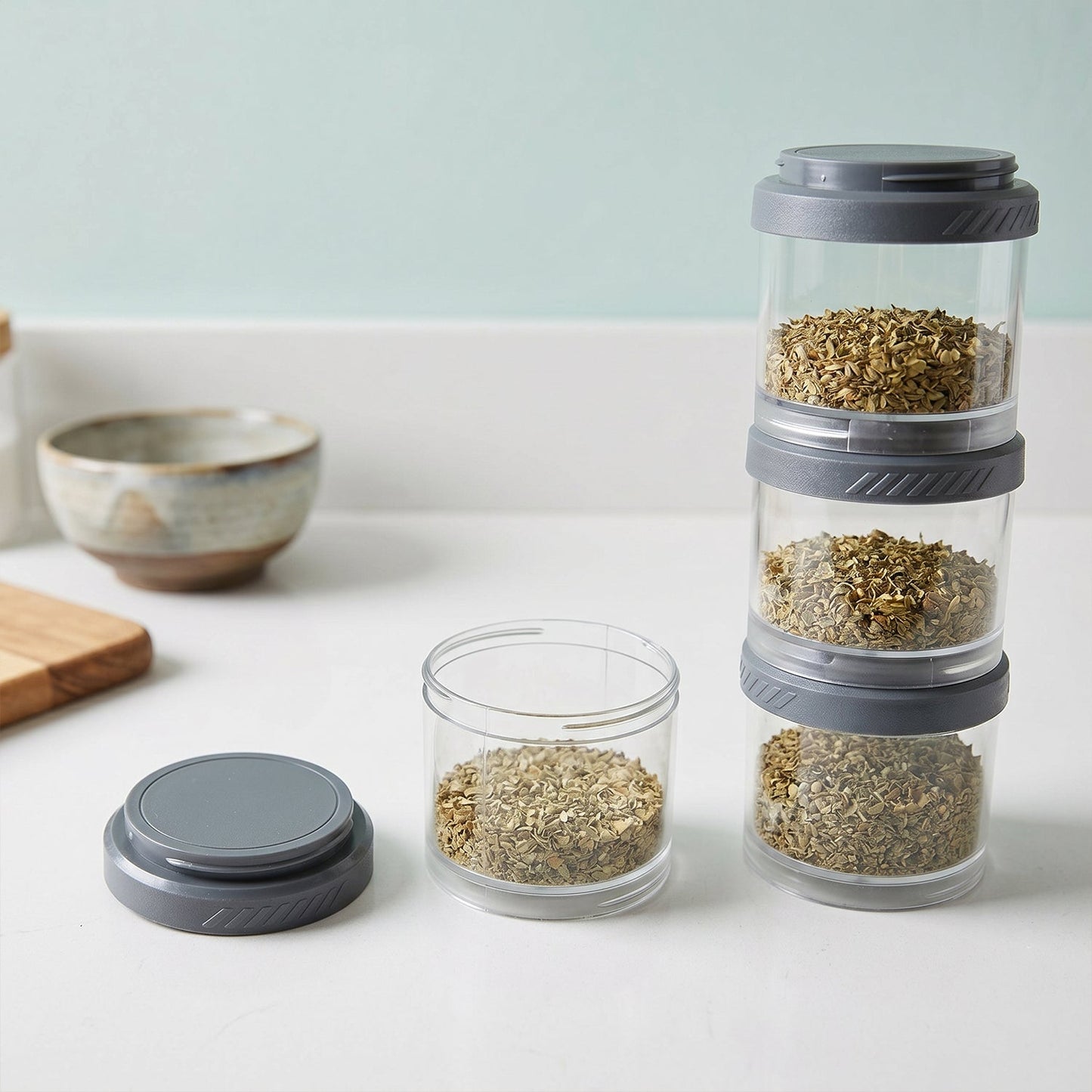 Multipurpose Multi Connecting Stackable Storage Container Set (4 Pc)