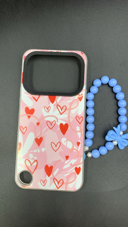 Leopard & Bow Luxury Case with Beaded Charm for Vivo, Samsung, Oppo & more.