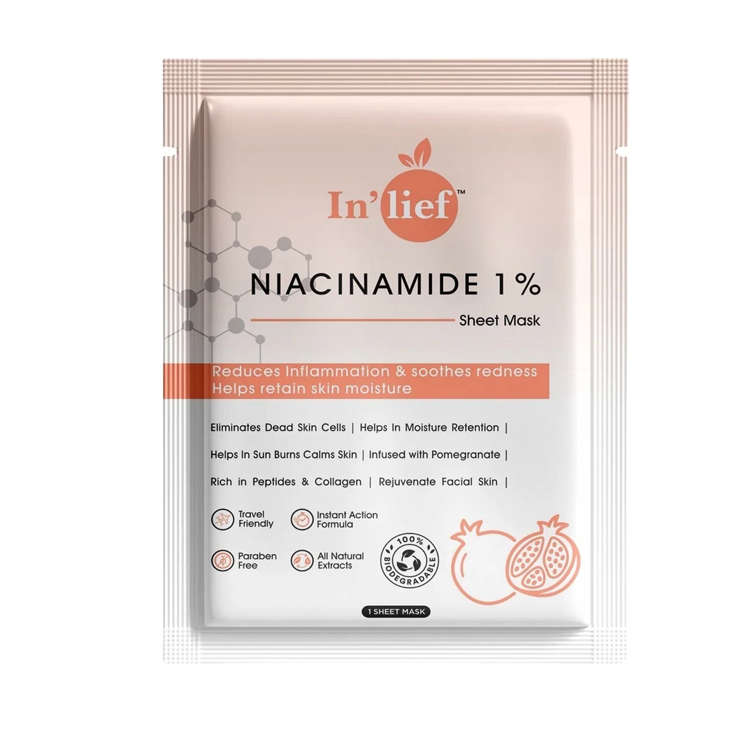 Inâ€™lief Niacinamide 1% Hydrating & Calming Facial Sheet Mask (1 Pc)
