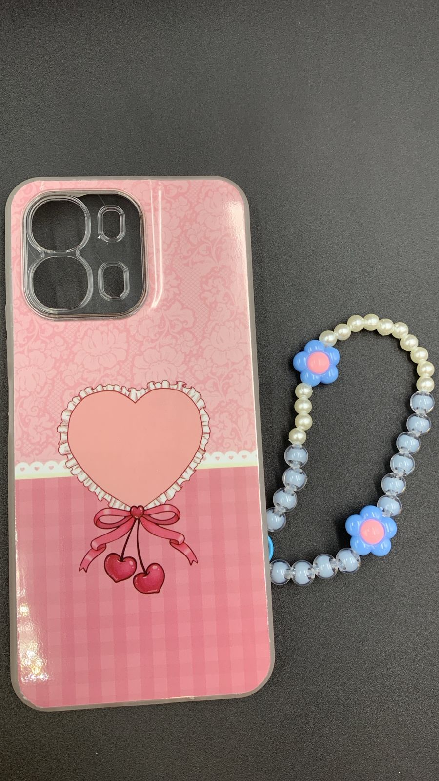 Leopard & Bow Luxury Case with Beaded Charm for Vivo, Samsung, Oppo & more.