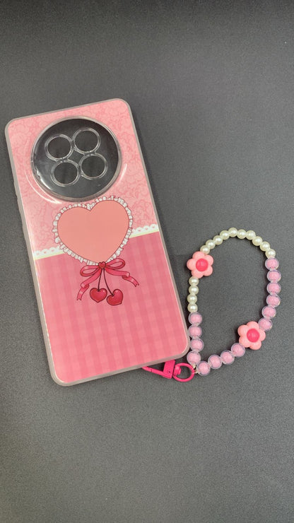 Leopard & Bow Luxury Case with Beaded Charm for Vivo, Samsung, Oppo & more.