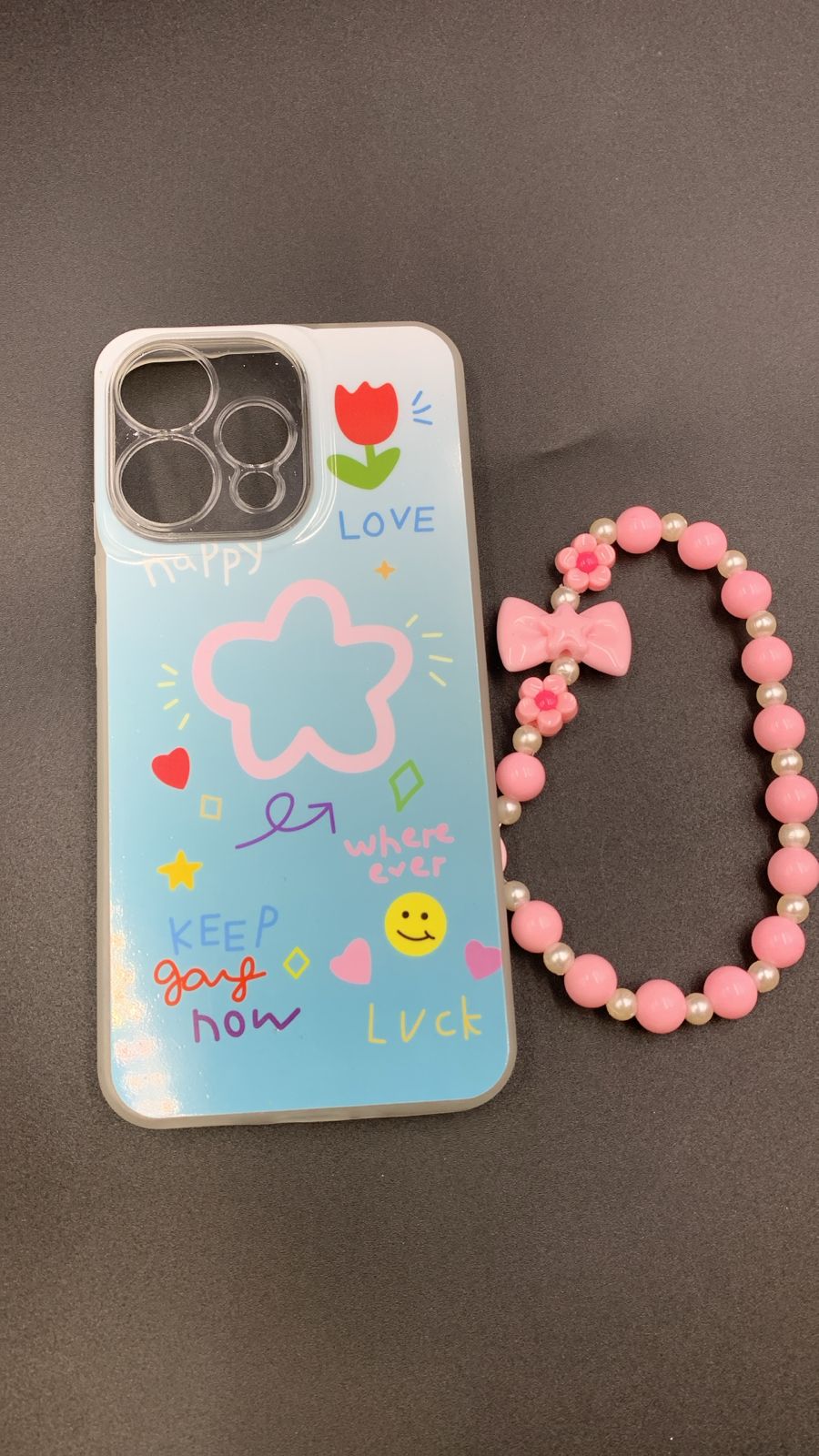 Leopard & Bow Luxury Case with Beaded Charm for Vivo, Samsung, Oppo & more.