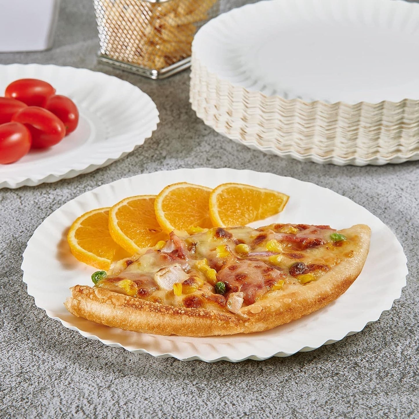 Freshee 9 Inch Round Compostable Paper Plate â€“ 25 Pcs Pack