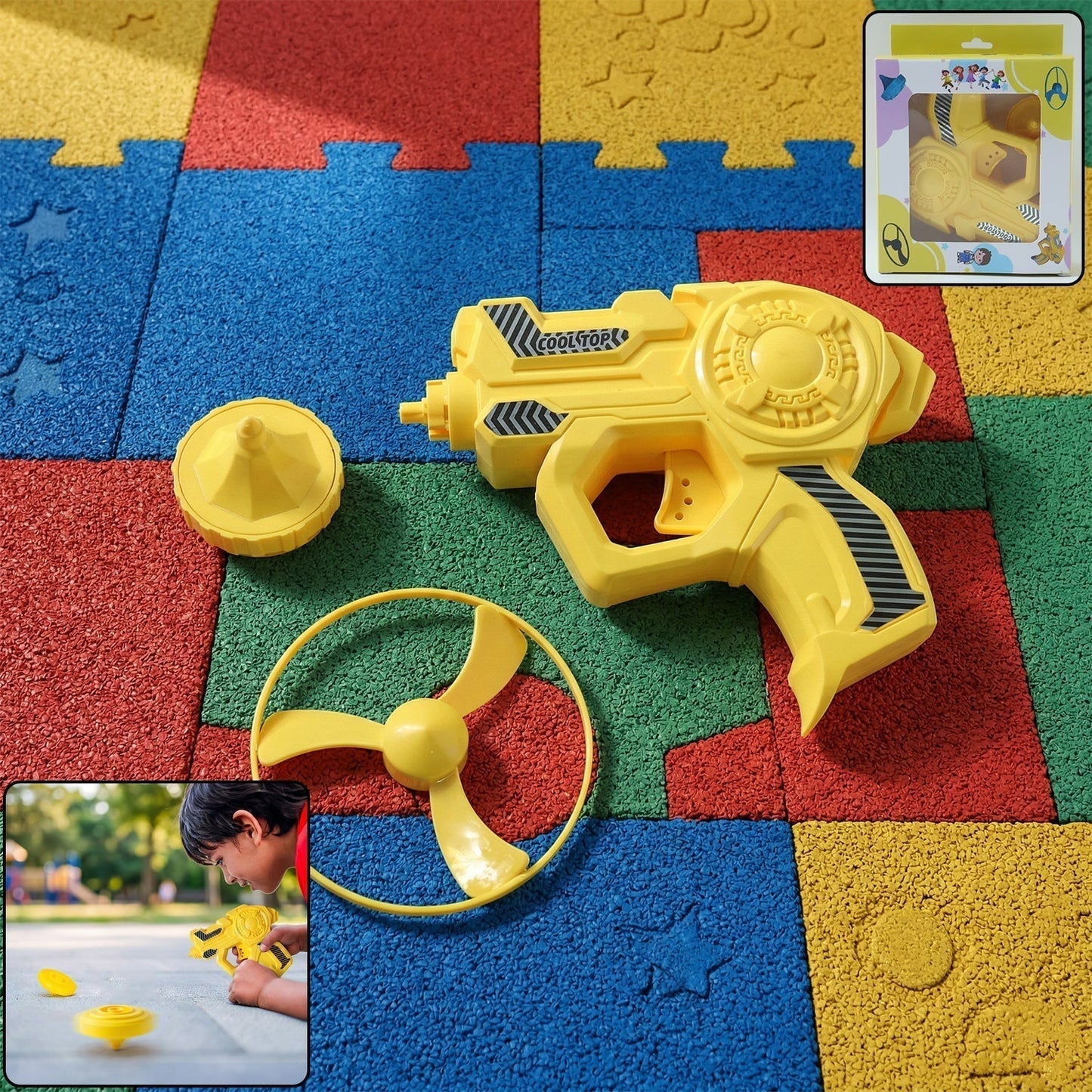 Rapid Rotor Flying Launcher Toy Gun Set 1 Set