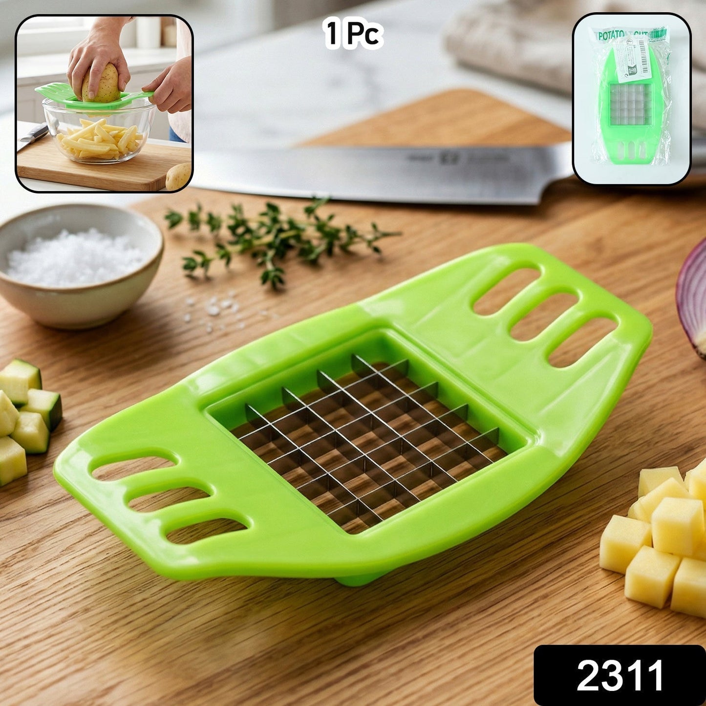 Potato Cutter, Fries Cutter Sweet Potato Fries Cutter Potatoes Cutter or Potato Slicer Cutter For French Fry (1Pc)