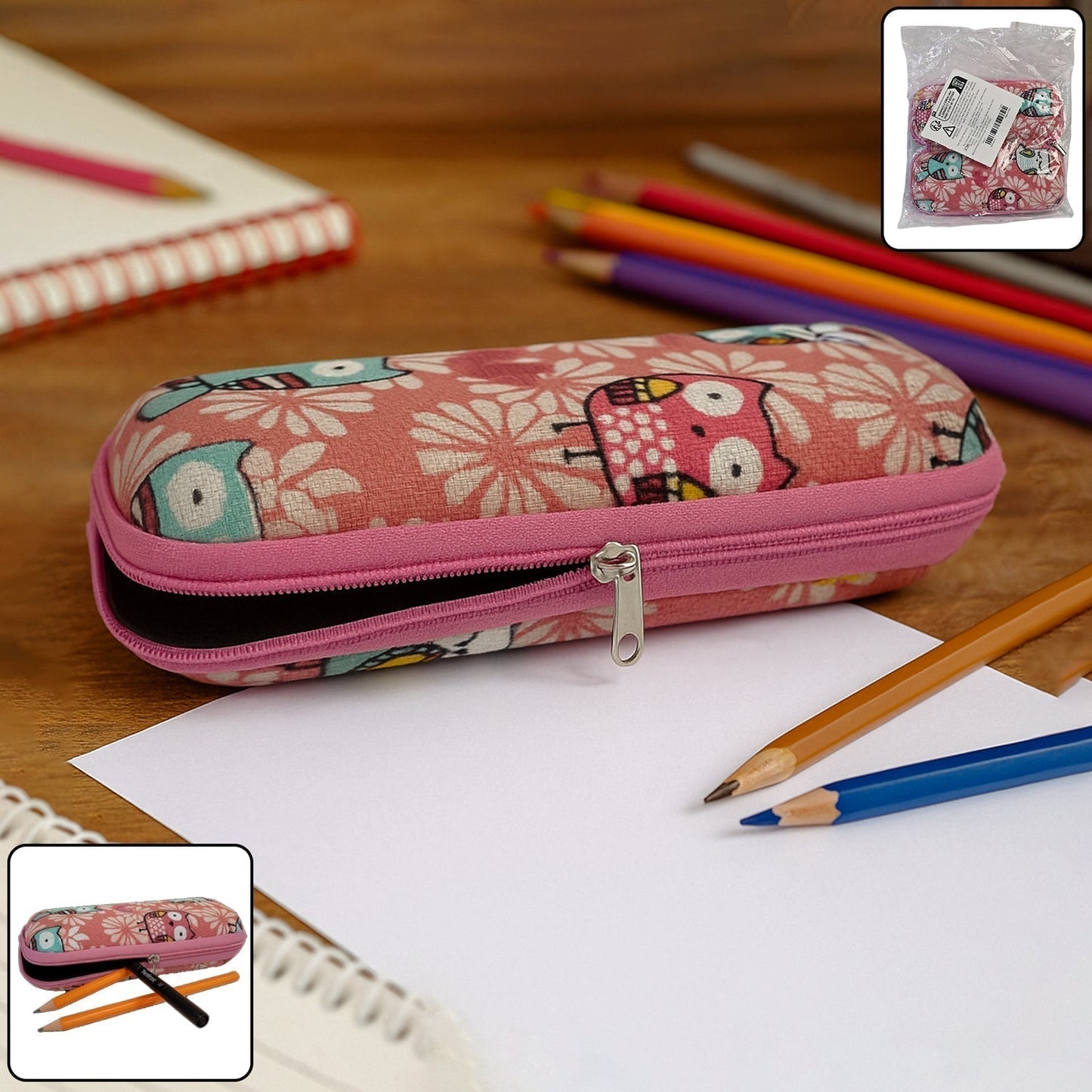 Durable Zipper Pencil Pouch Case - (1 Pc)