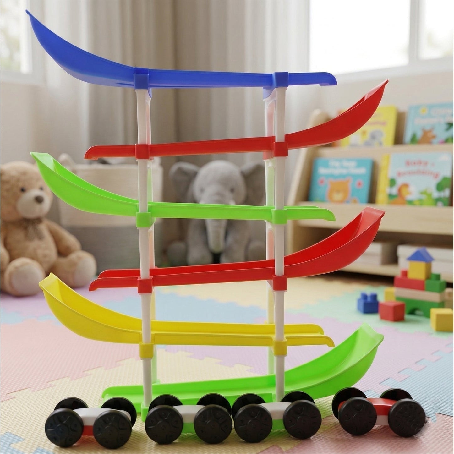 Kids Multi-Level Car Racing Track Toy Set 1 Set