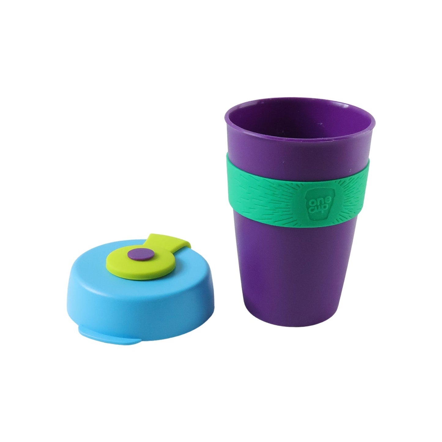 Reusable Colorful Travel Mug with Secure Silicone Lid (1 Pc, 400 ML)
