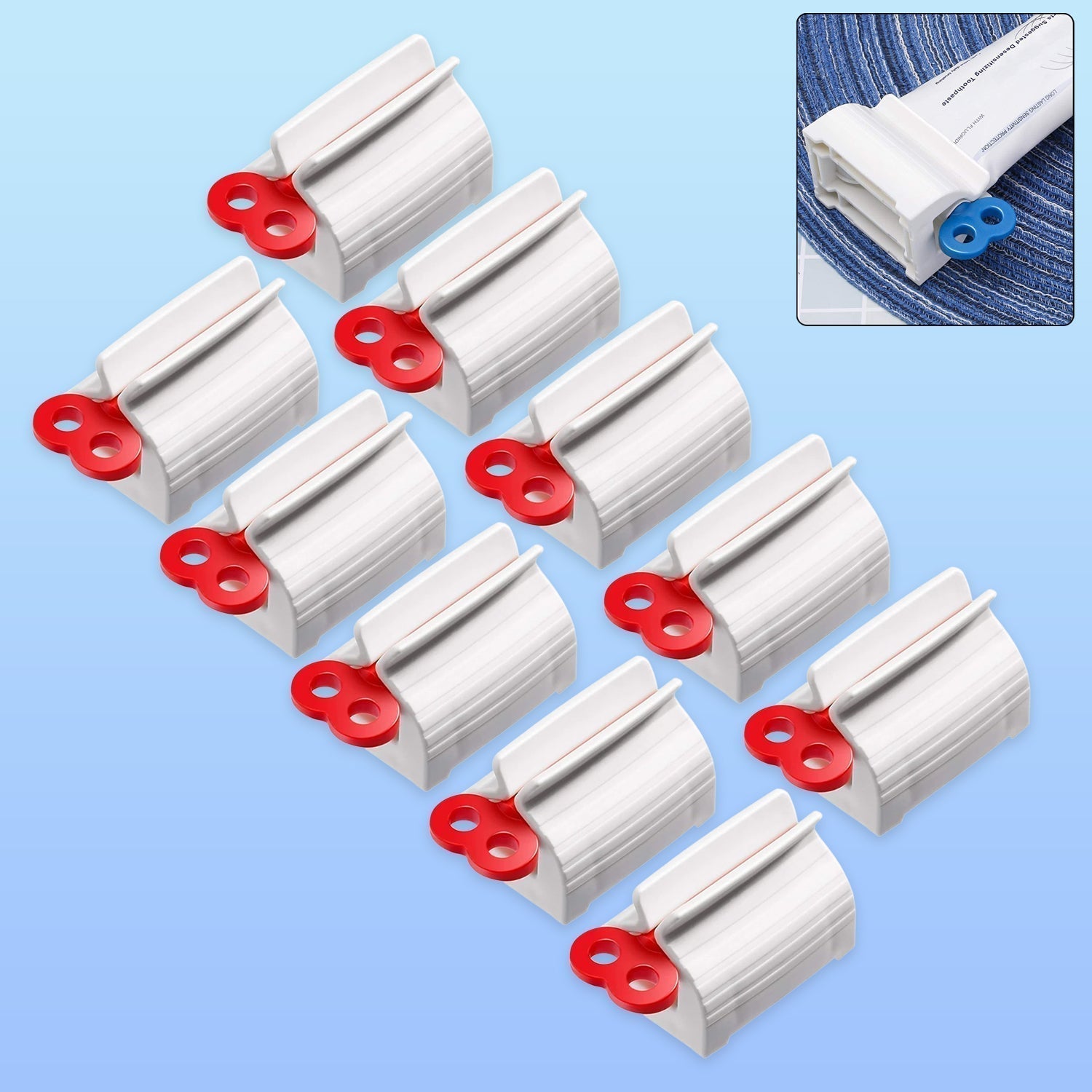 Premium Plastic Tube Squeezer Dispenser Set (10 Pc)