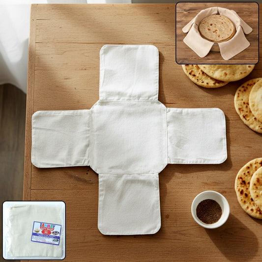 Pure Cotton Roti Mate Cloth, Round roti Cover (51 Ã— 51 Cm, 1 Pc)