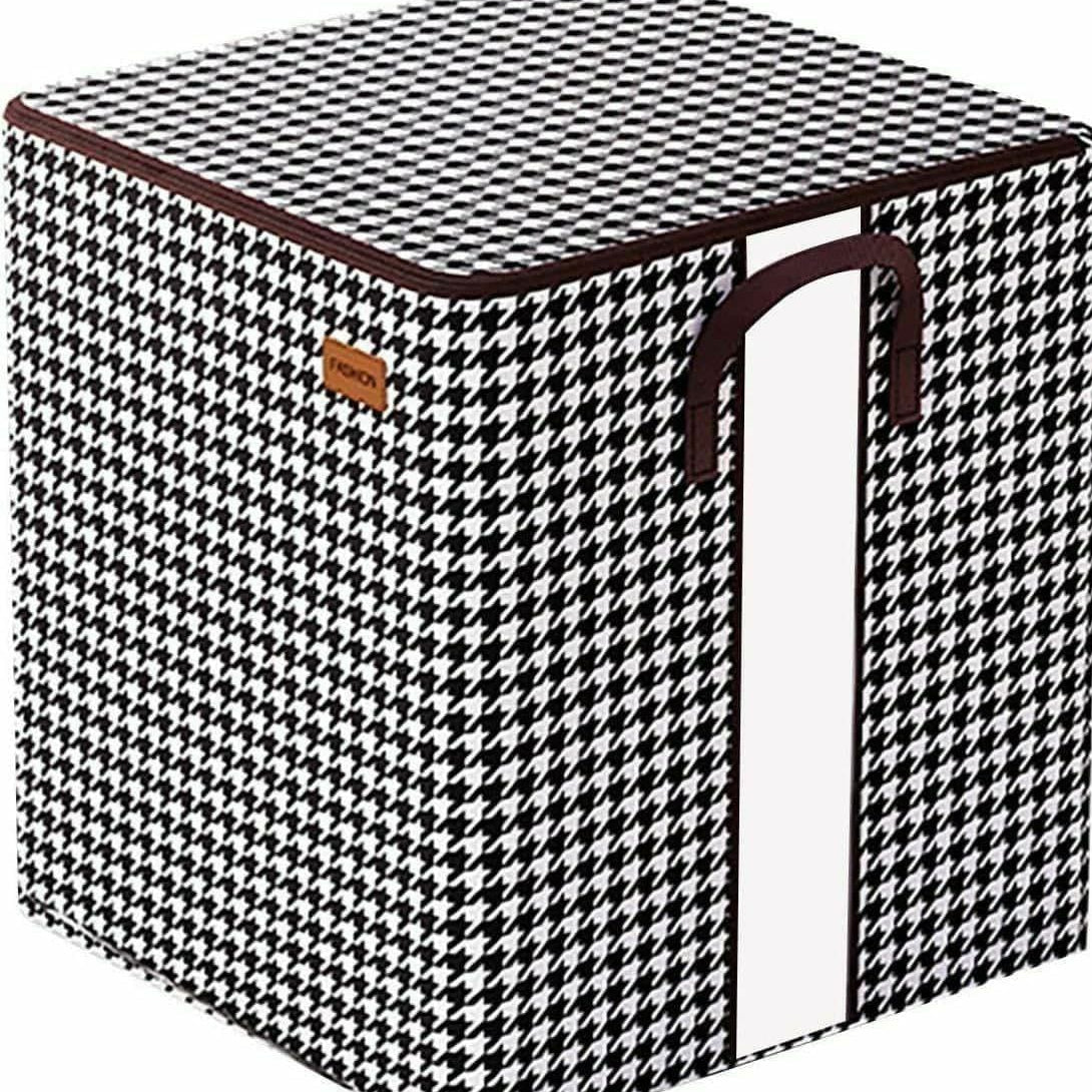 180L Extra Large Collapsible Storage Bag – Foldable Organizer with Reinforced Handles & Clear Window for Clothes, Blankets & Bedding