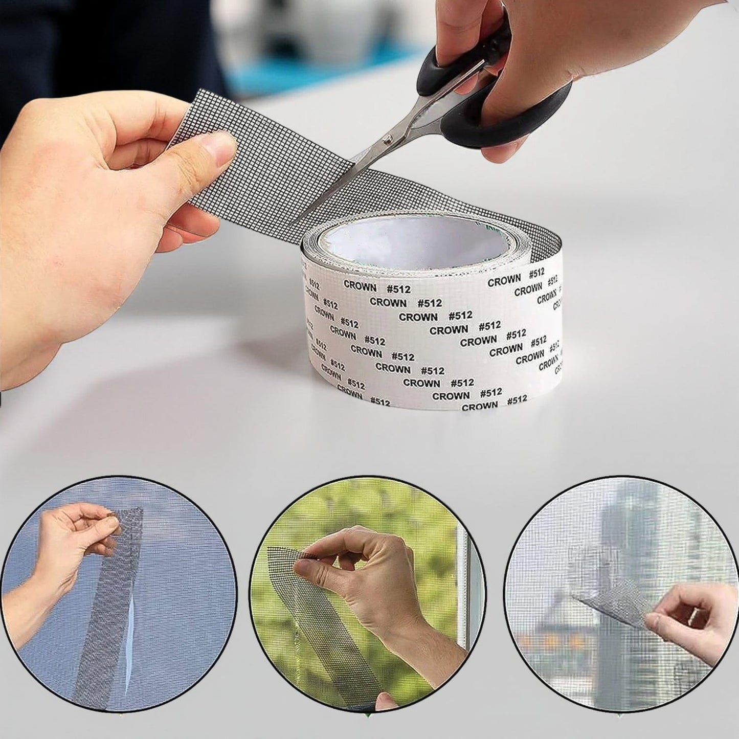 Self-Adhesive Mosquito Net Repair Tape â€“ 2M x 5CM Roll â€“ 1 Pc