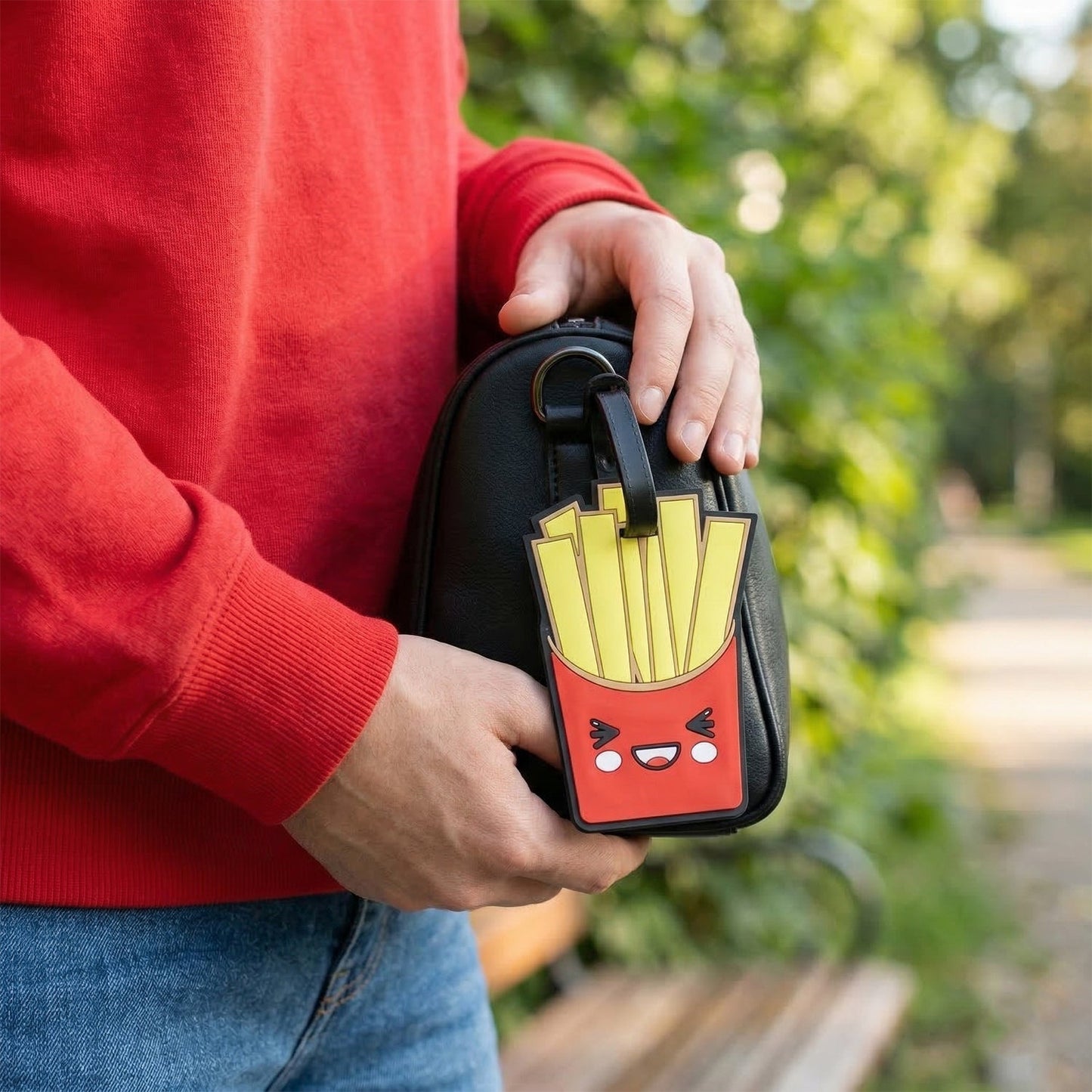Cute French Fries Design Travel Identification Luggage Bag Tag