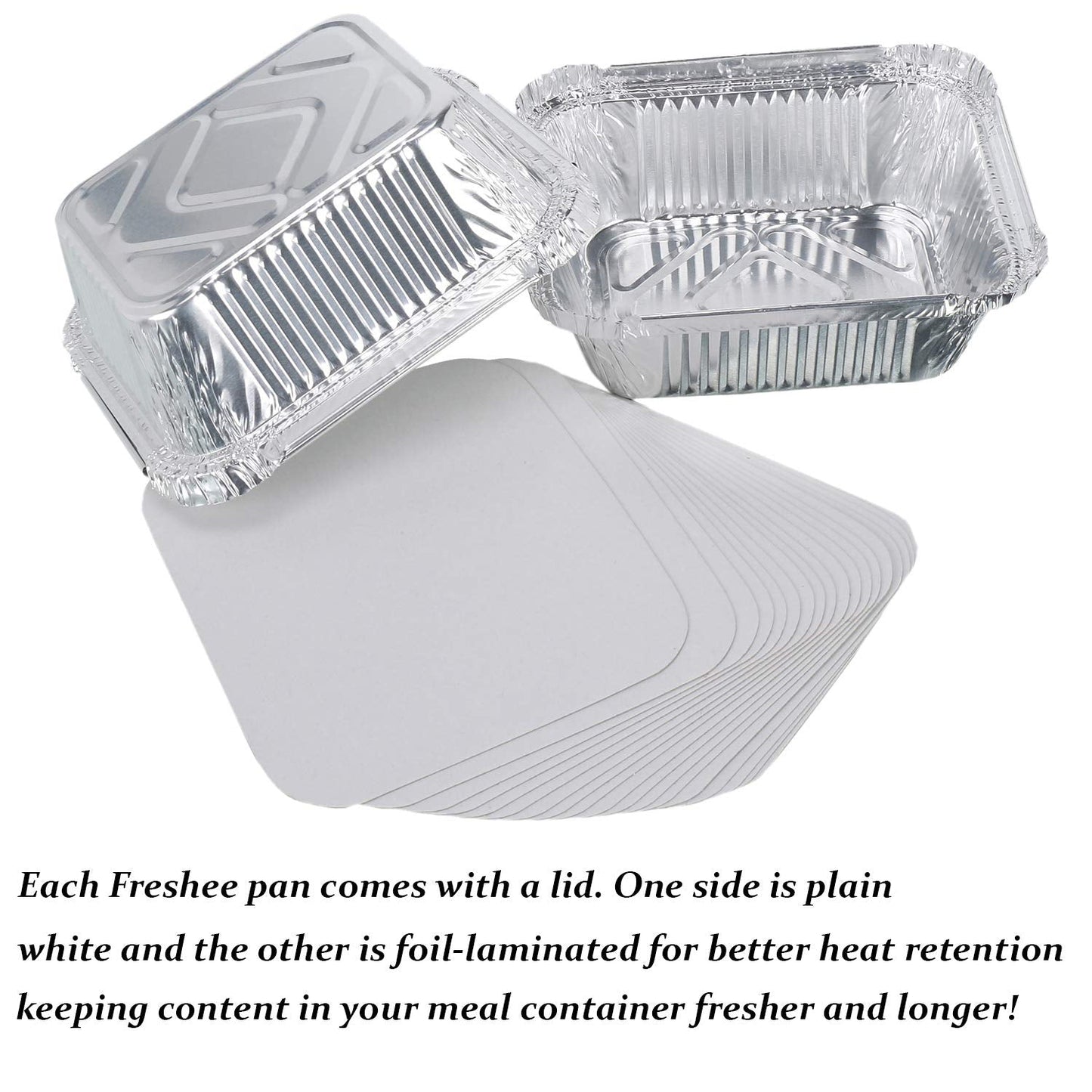 Freshee Aluminium Food Container with Lid â€” 450 ml â€” 10 Pc