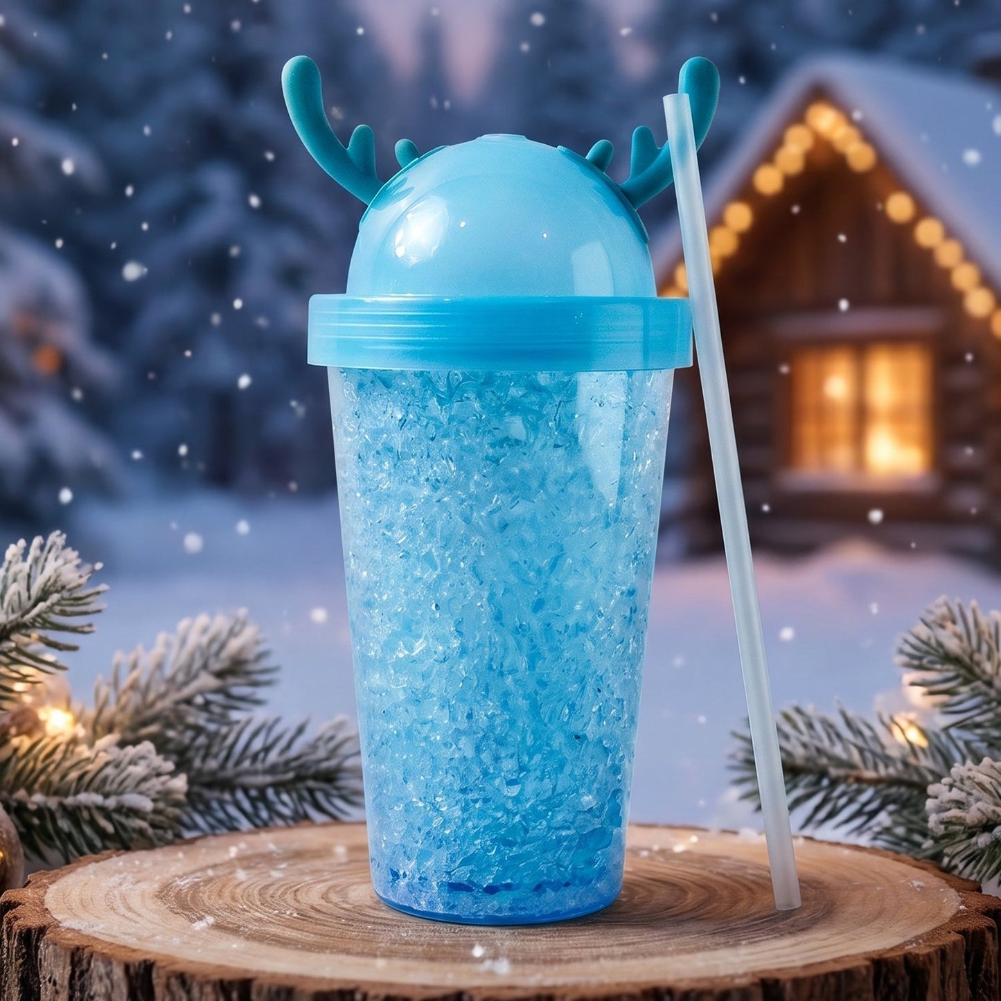 Cute 500ml Swizzy Jelly Tumbler with Straw for Cold Beverages