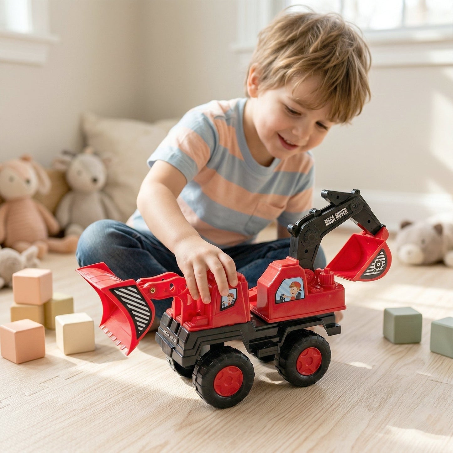 Mega Mover Construction Excavator Toy Truck for Kids 1 Pc