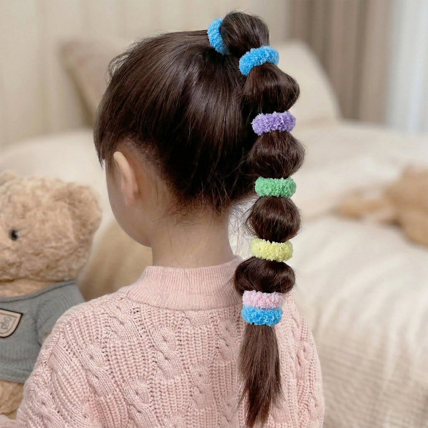 Soft Terry Elastic Hair Bands 8 Pc Set